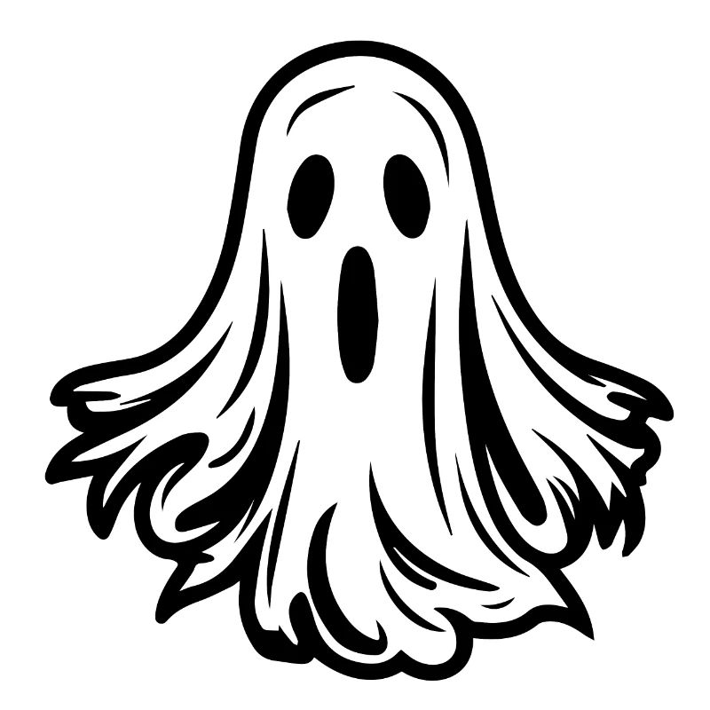 Spooky Cute Kawaii Ghost Design