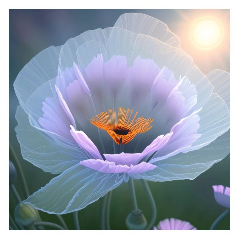 Mohnblume im Sonnenlicht