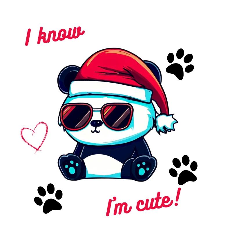 bébé panda de Noël