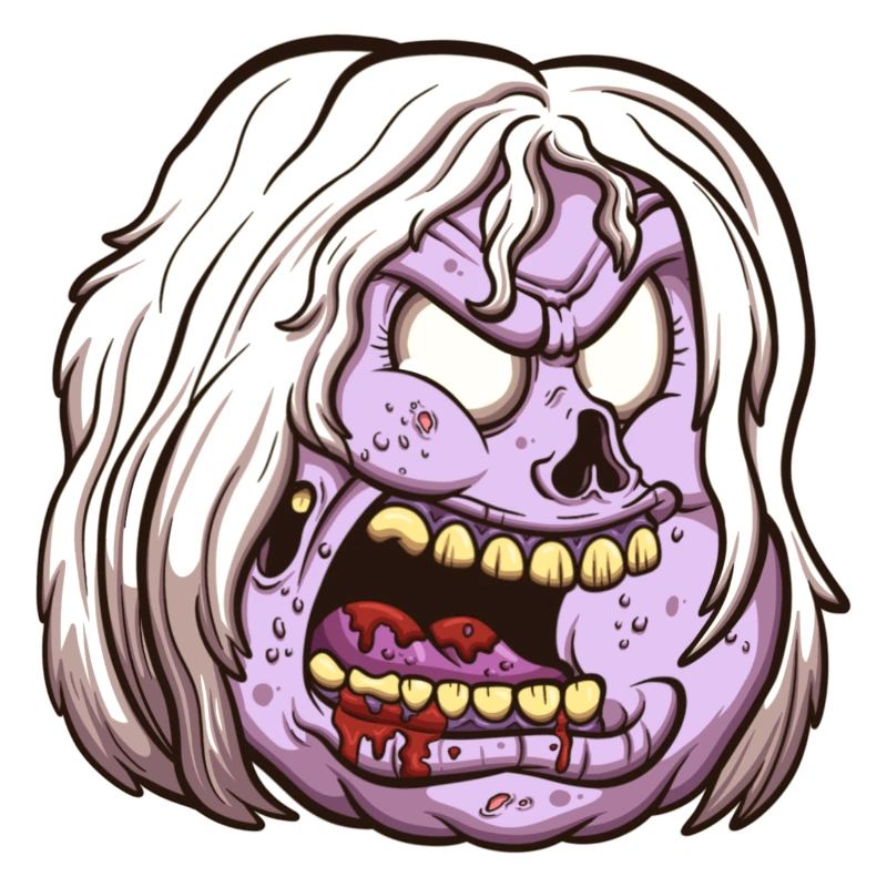 Weiblicher Zombiekopf