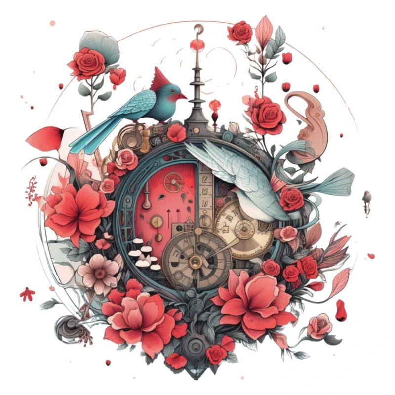 Fleurs, Design d’horloge