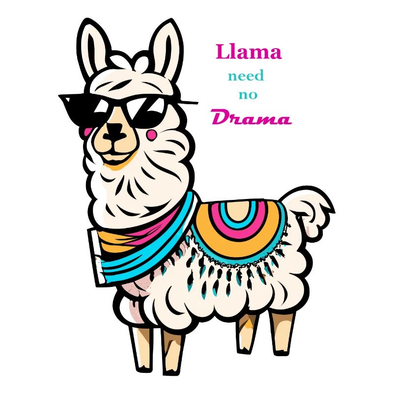 Llama need no Drama Geschenk