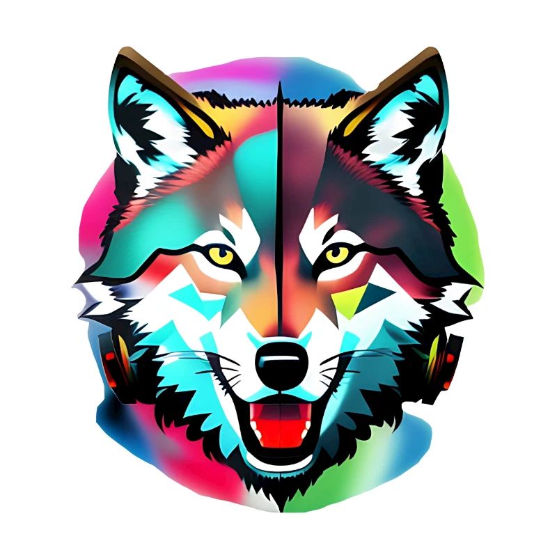 Loup coloré