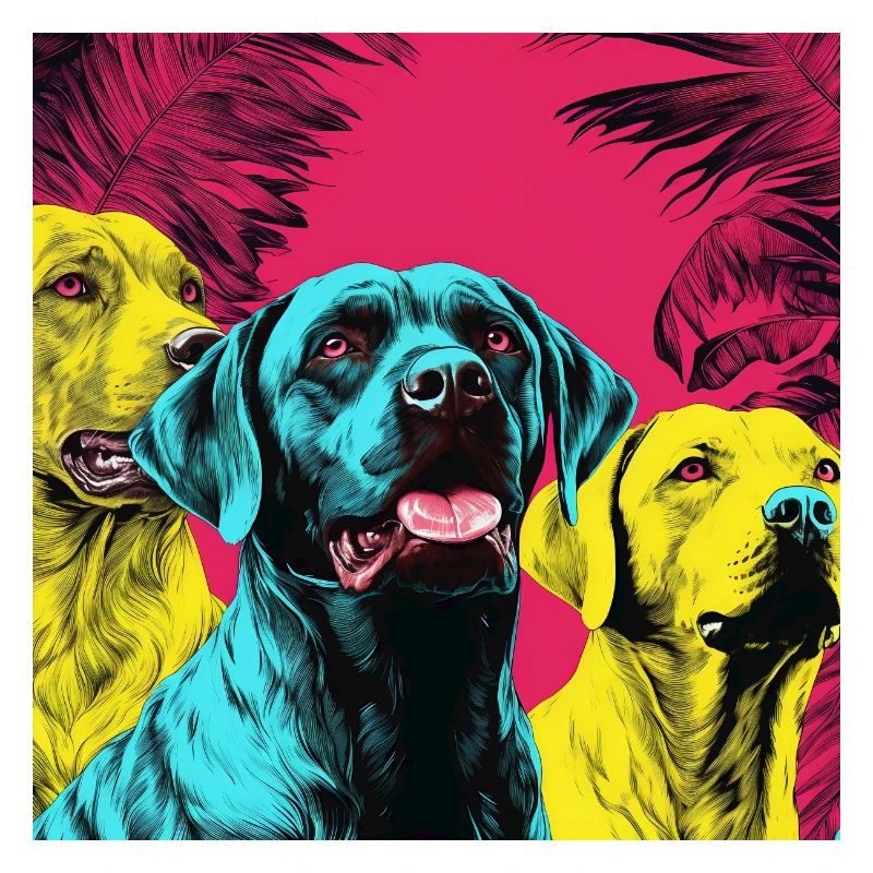 Chiens style néon