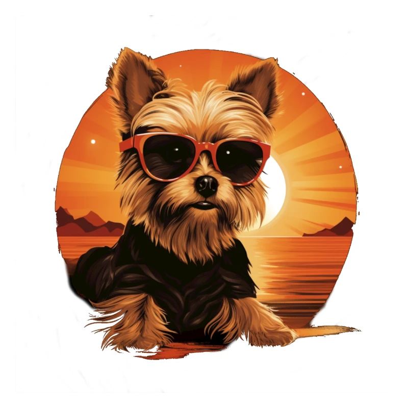Yorkshire Terrier mit Sonnenbrille