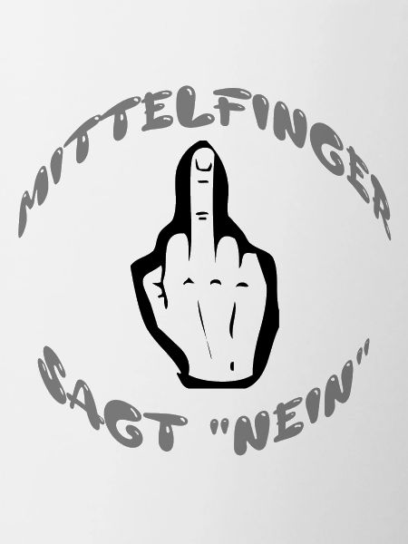 Mittelfinger sagt "nein"