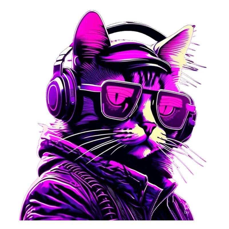 Techno Katze Neon