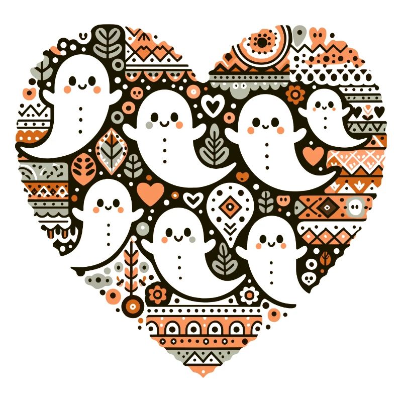 Boho Ghost Heart T-Shirt