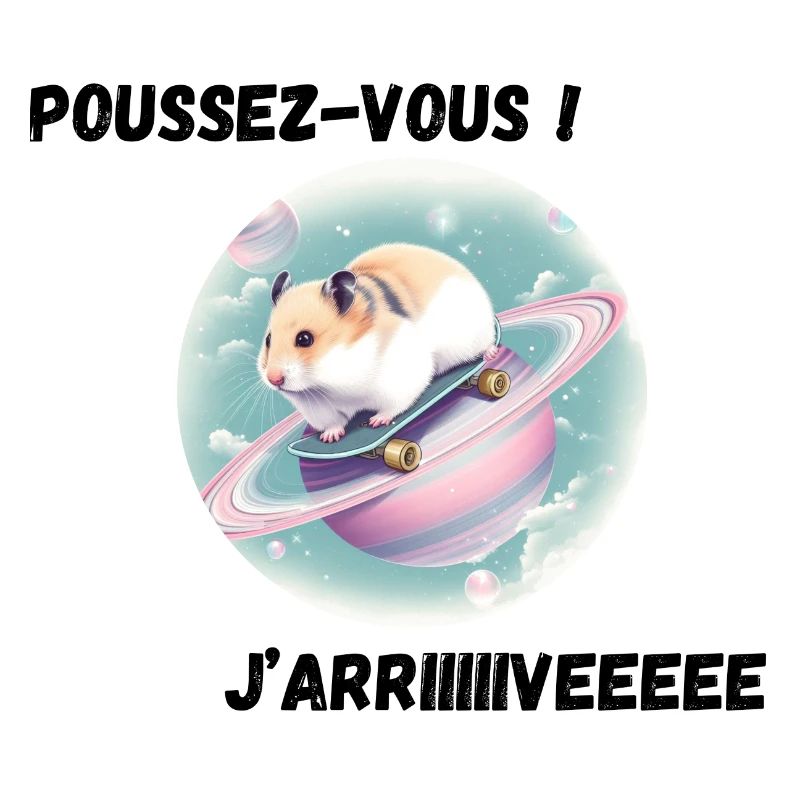 Hamster à skateboard