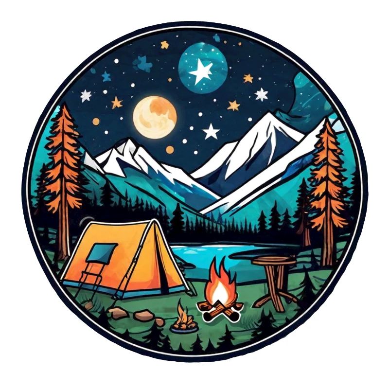 camping et feu de camp