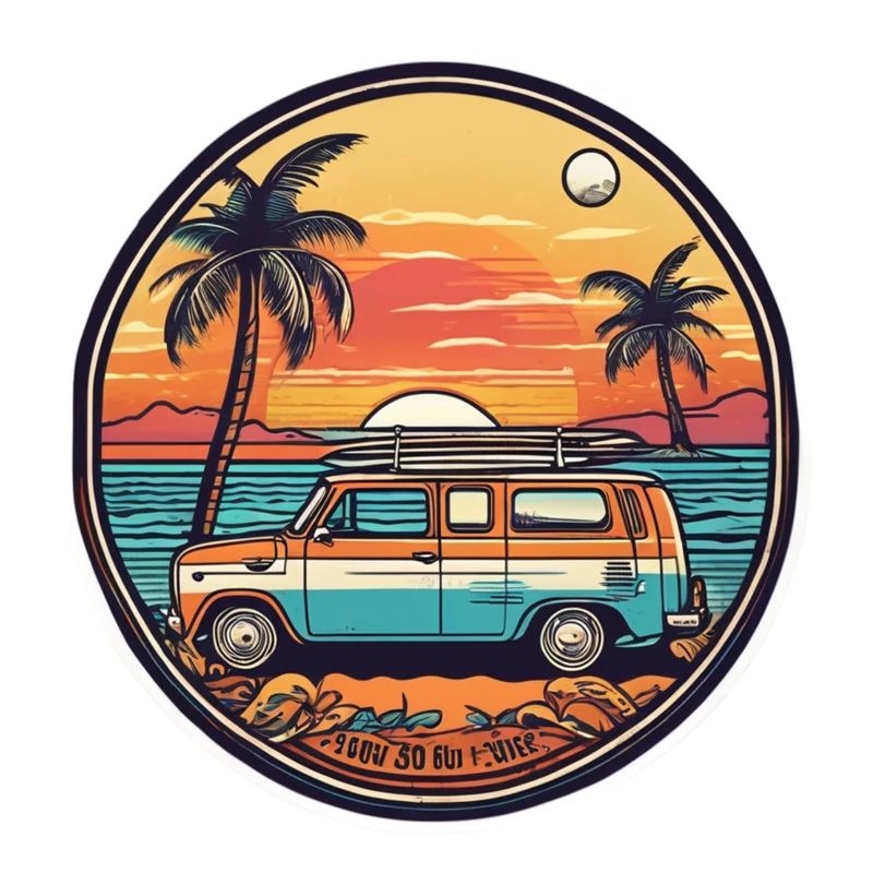 Surfing Beach Palm Tree Sunshine Holidays
