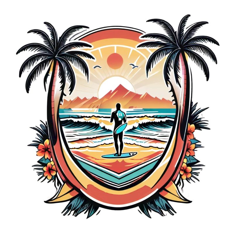 surf plage palmier soleil vacances
