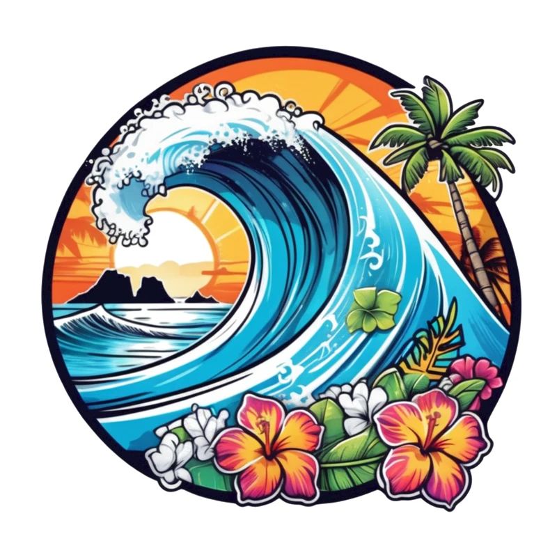 surf plage palmier soleil vacances