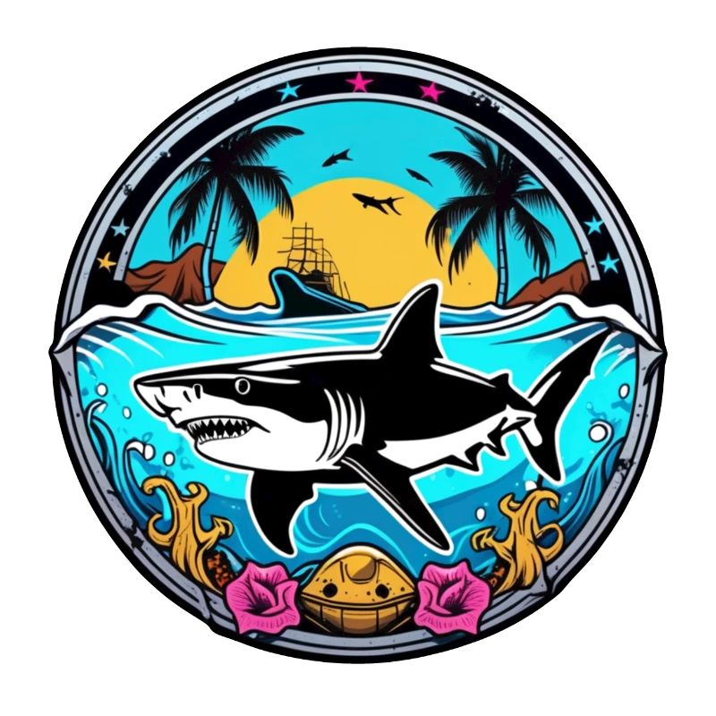 Shark & Sunset