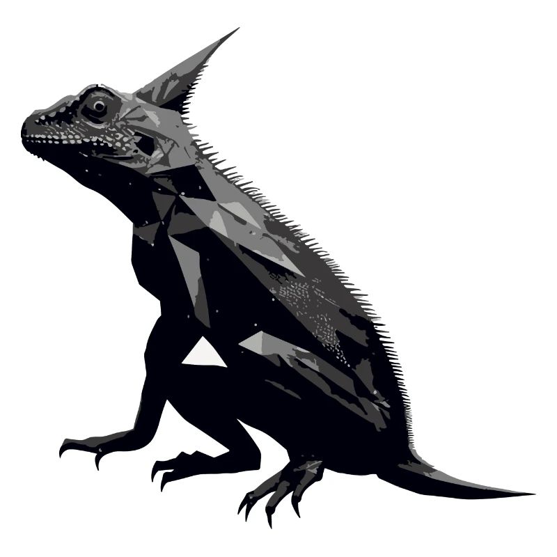 Silhouette de caméléon moderne