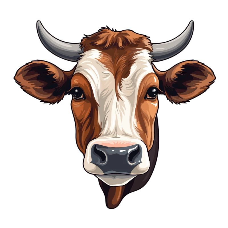 Tête de vache comme motif - bœuf