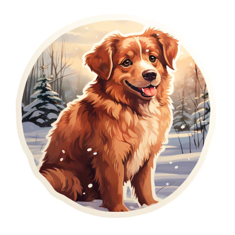 Chien dans la neige