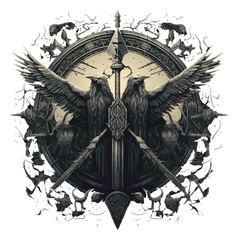 Hugin et Munin, les corbeaux, les Vikings d’Odin