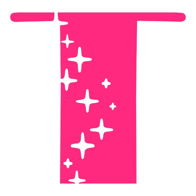 Buchstabe T Glitzer