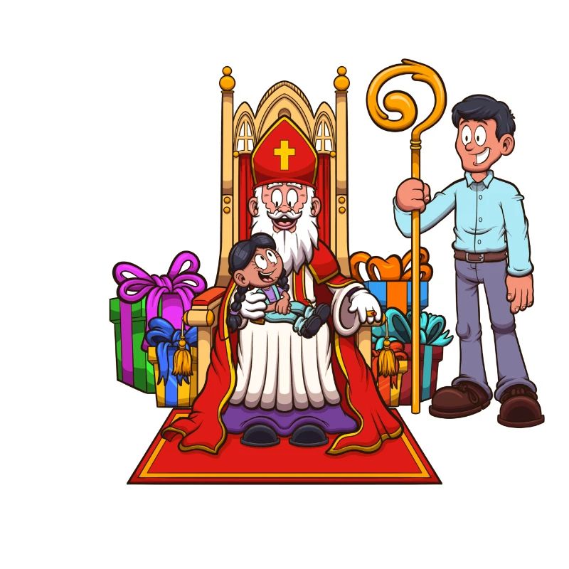 Saint-Nicolas avec enfant