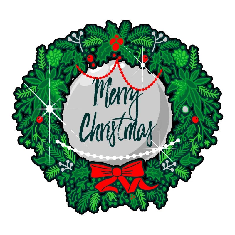 Couronne de Noël Joyeux Noël sans