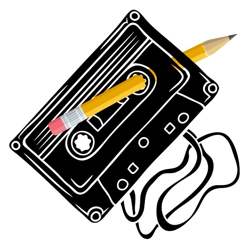 Rembobiner cassette avec crayon