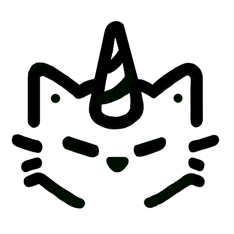 tete de chat licorne