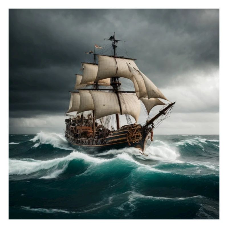 Piratenschiff auf hoher See