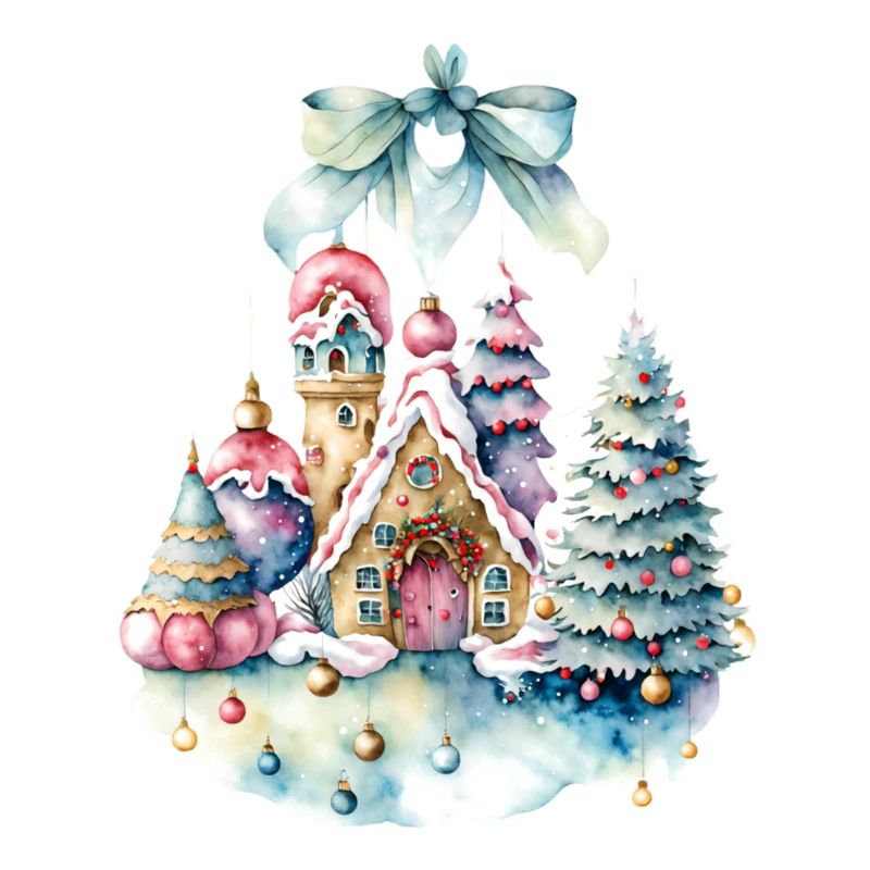 doux paysage d'hiver pastel 💕