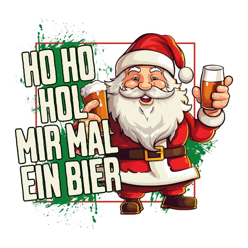 Weihnachtsmann Ho Ho Hol Mir Mal Ein Bier Lustig