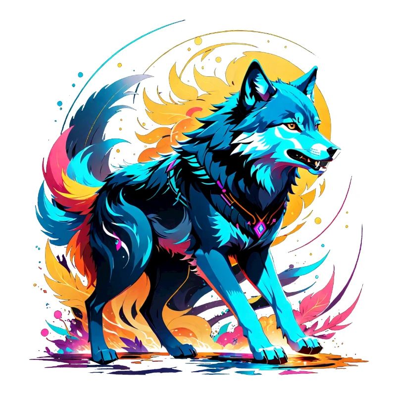 Wolf in Farbe