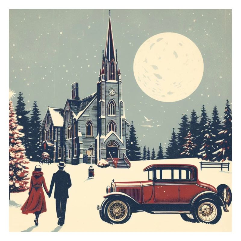 Kirche im Wald im Winter
