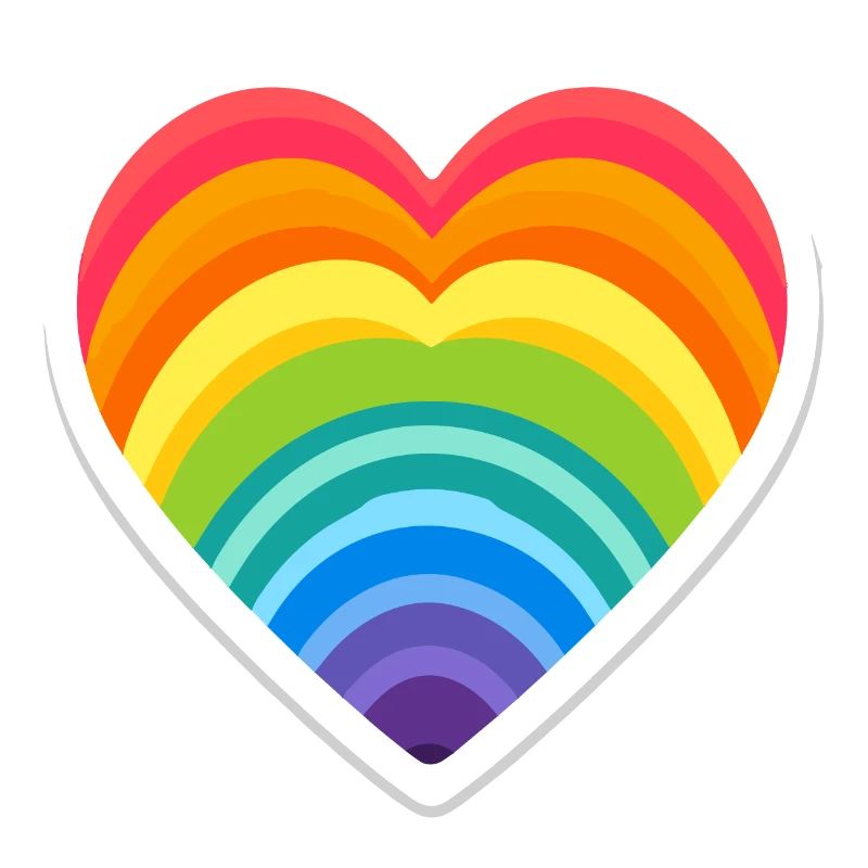 Regenbogen-Herz