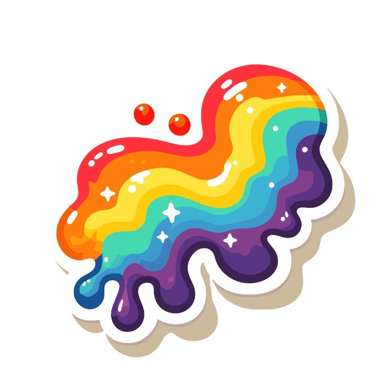 Regenbogen-Pouring-Farbe