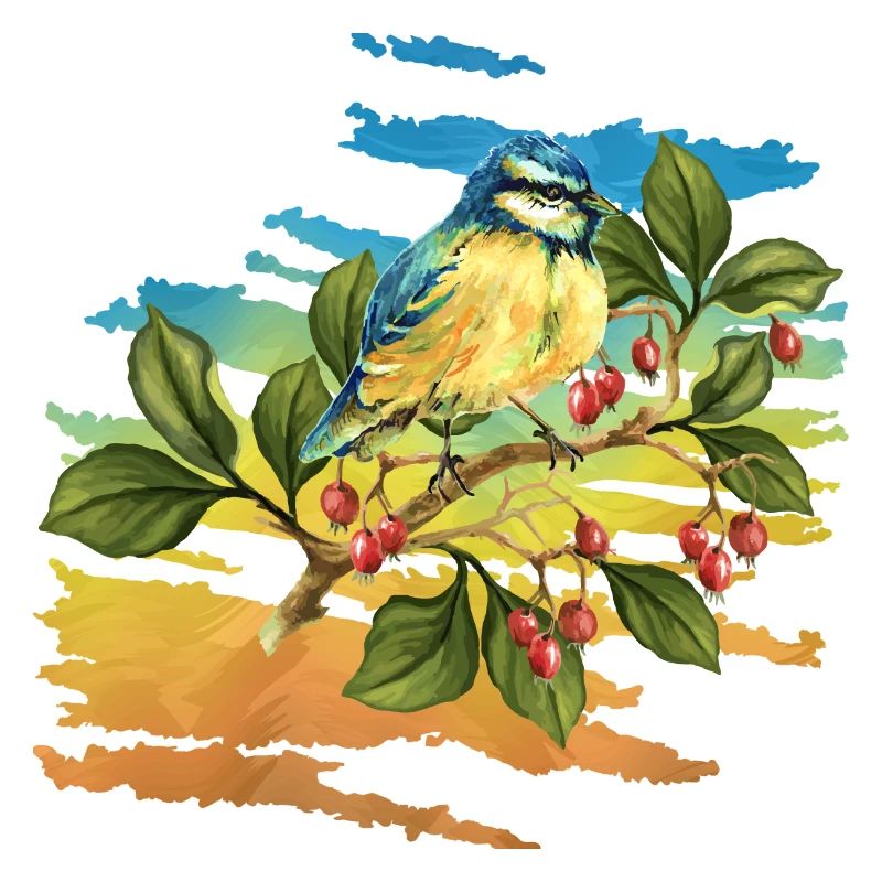 Bunter Vogel