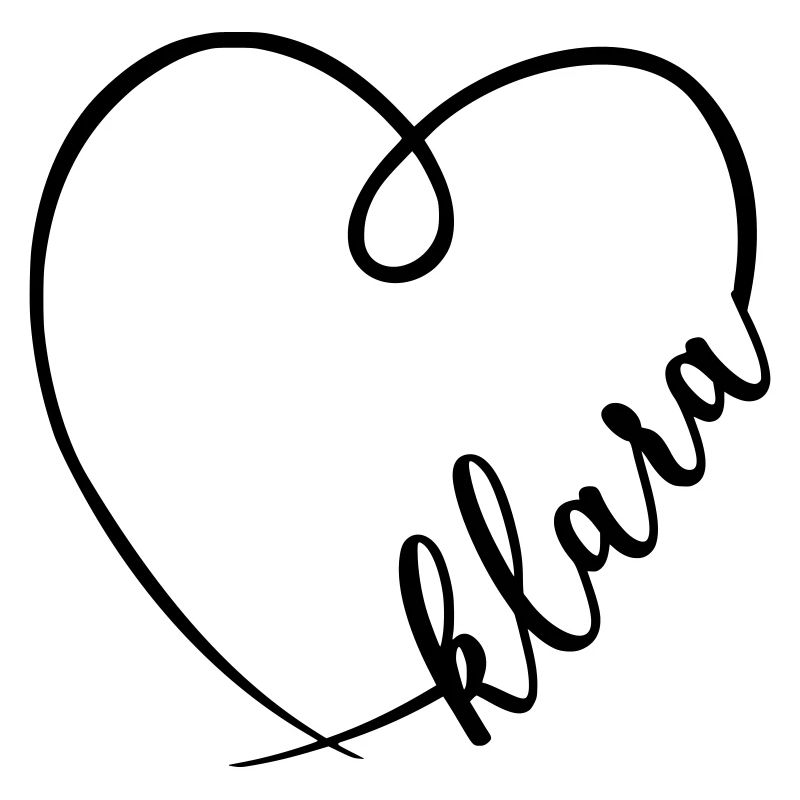 Klara Nom Calligraphie Coeur