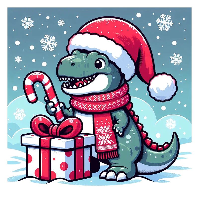 Christmas T-Rex