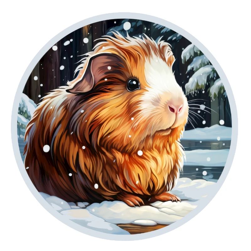 Cochon d’Inde dans la nuit d’hiver