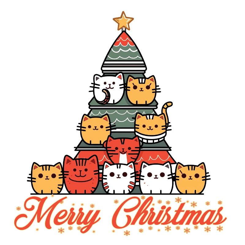 Arbre de Noël chats