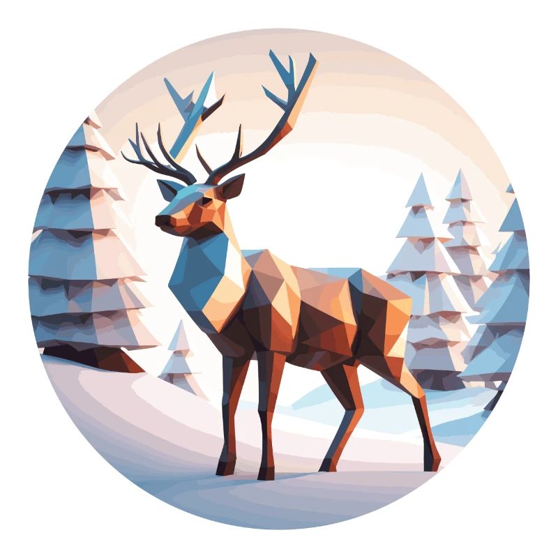 Rennes Low Poly Noël