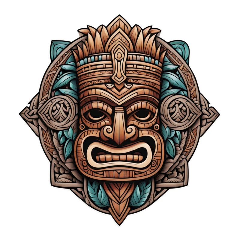 tiki beach - statue polynèsie