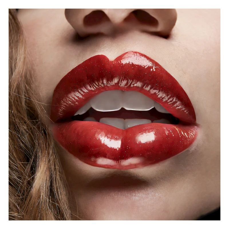 nice female lips black lipstick comic drawing