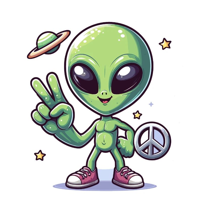 Alien de dessin animé