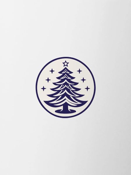 Weihnachtsbaum Emblem Tannenbaum oder Christbaum