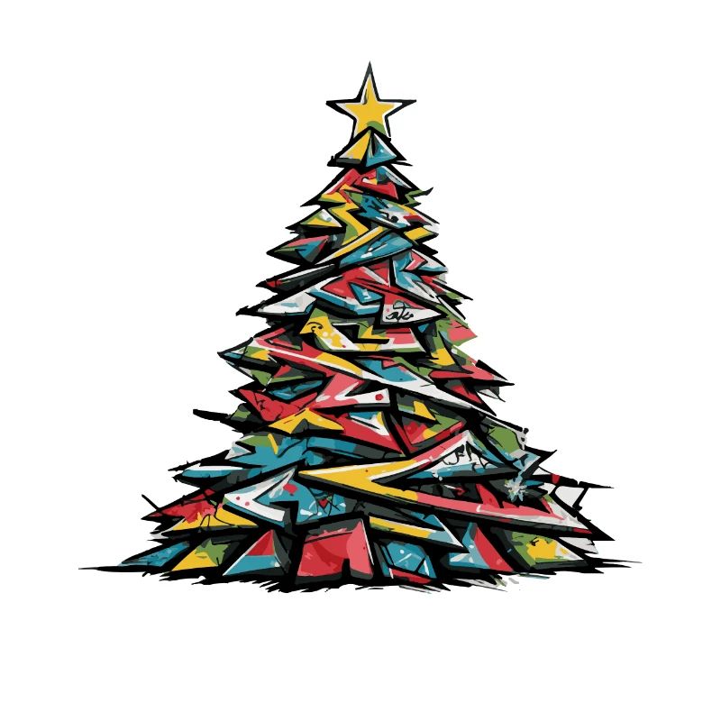 Sapin de Noël coloré décoré sapin