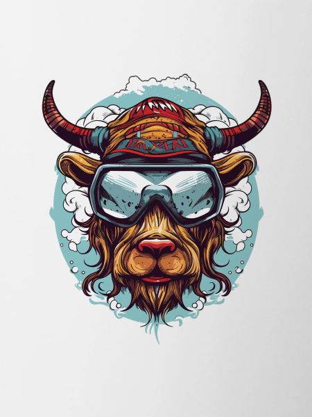 Bulle Stier Flieger Wintersport