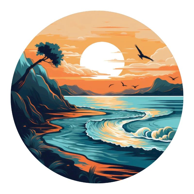 Coucher de soleil sur l’océan