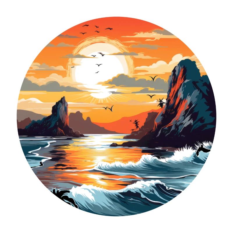Soleil sur la mer