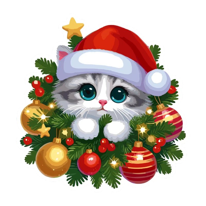 Festive Christmas Frame & Ornaments Design