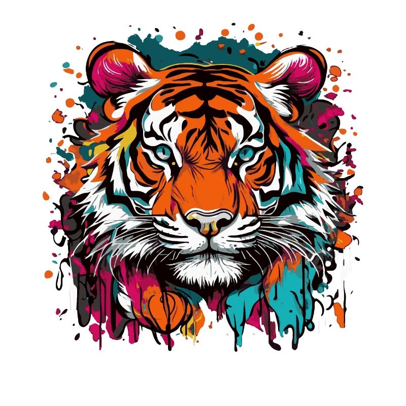 Farbenfroher Tiger